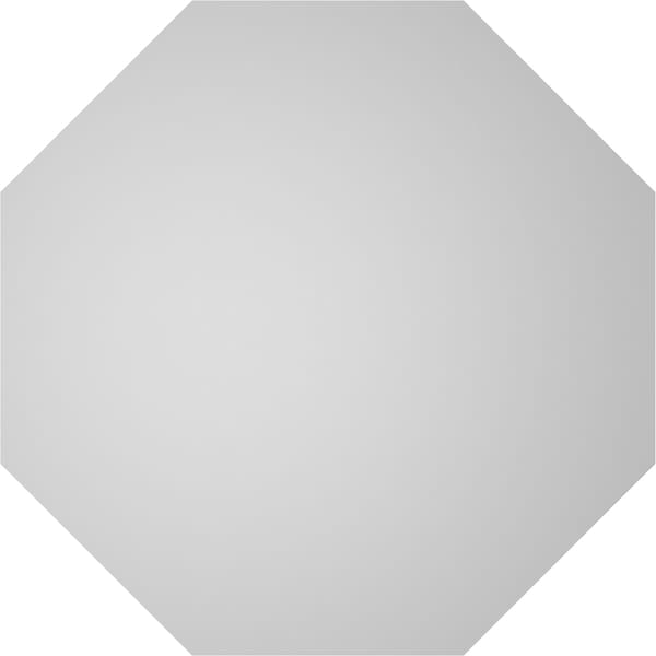 Ekena Millwork Octagonal Surface Mount PVC Gable Vent w/ 2"W x 1-1/2"P Brickmould Frame, 40"W x 40"H - GVPOC40X4002SN