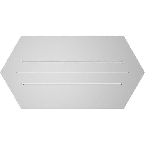 Ekena Millwork Half Round Surface Mount PVC Gable Vent: Functional, w/ 3-1/2"W x 1"P Standard Frame, 36"W x 18"H - GVPHR36X1801SF