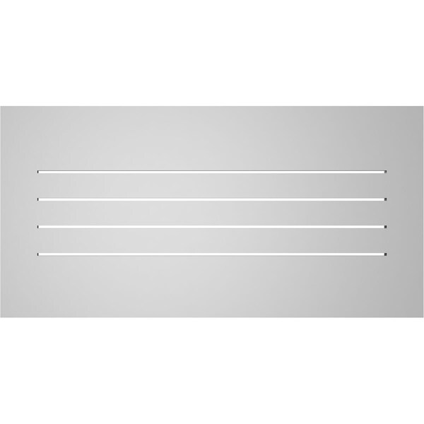 Ekena Millwork Vertical Surface Mount PVC Gable Vent: Functional, w/ 3-1/2"W x 1"P Standard Frame, 40"W x 20"H - GVPVE40X2001SF