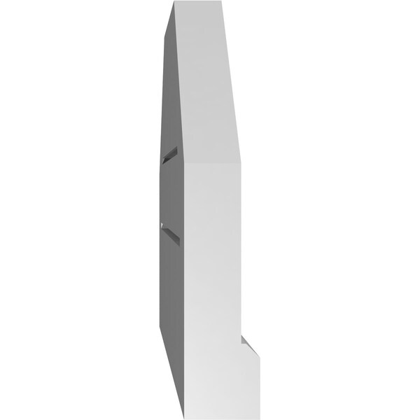 Ekena Millwork Octagonal Top Surface Mount PVC Gable Vent w/ 2"W x 2"P Brickmould Sill Frame, 18"W x 12"H - GVPOT18X1203SF