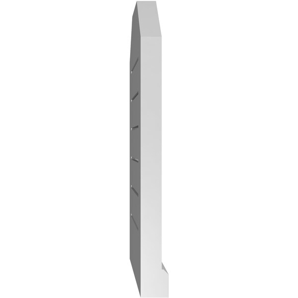 Ekena Millwork Octagonal Top Surface Mount PVC Gable Vent w/ 2"W x 2"P Brickmould Sill Frame, 12"W x 22"H - GVPOT12X2203SF