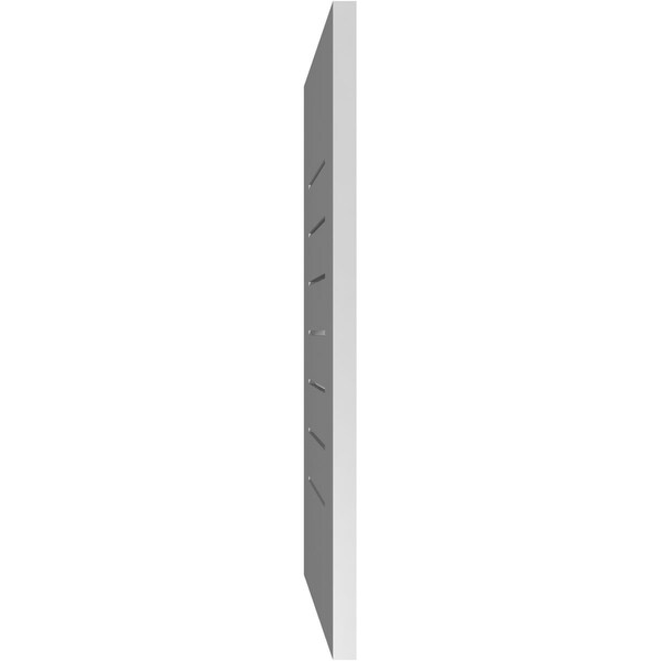 Ekena Millwork Vertical Surface Mount PVC Gable Vent: Functional, w/ 3-1/2"W x 1"P Standard Frame, 16"W x 28"H - GVPVE16X2801SF