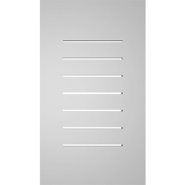 Ekena Millwork Vertical Surface Mount PVC Gable Vent: Functional, w/ 3-1/2"W x 1"P Standard Frame, 16"W x 28"H - GVPVE16X2801SF