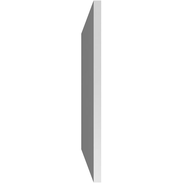 Ekena Millwork Vertical Surface Mount PVC Gable Vent: Non-Functional, w/ 3-1/2"W x 1"P Standard Frame, 26"W x 24"H - GVPVE26X2401SN