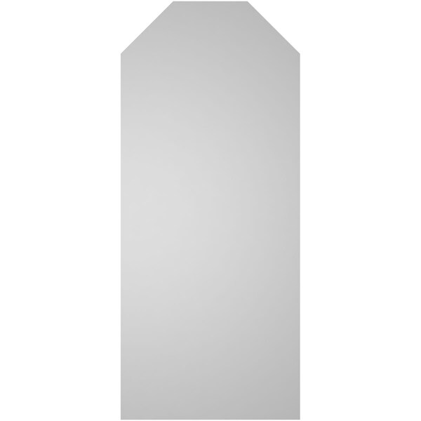 Ekena Millwork Octagonal Top Surface Mount PVC Gable Vent w/ 2"W x 2"P Brickmould Sill Frame, 12"W x 28"H - GVPOT12X2803SN