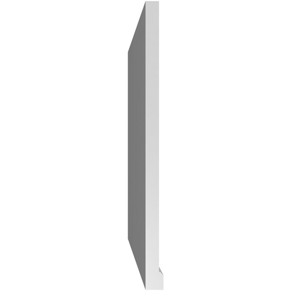 Ekena Millwork Vertical Surface Mount PVC Gable Vent w/ 2"W x 2"H , Brickmould Sill Frame, 32"W x 32"H - GVPVE32X3203SN