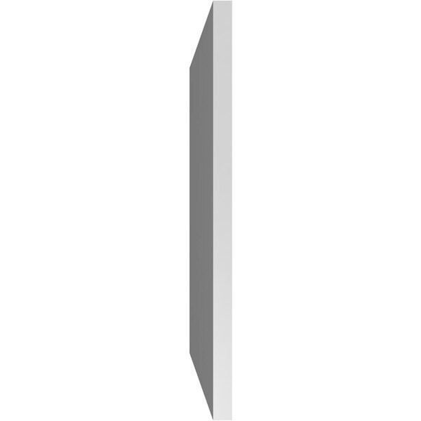 Ekena Millwork Vertical Surface Mount PVC Gable Vent: Non-Functional, w/ 3-1/2"W x 1"P Standard Frame, 18"W x 22"H - GVPVE18X2201SN