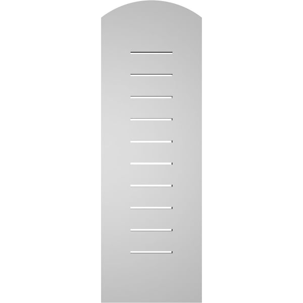 Ekena Millwork Arch Top Surface Mount PVC Gable Vent: Non-Functional, w/ 3-1/2"W x 1"P Standard Frame, 12"W x 34"H - GVPAR12X3401SN
