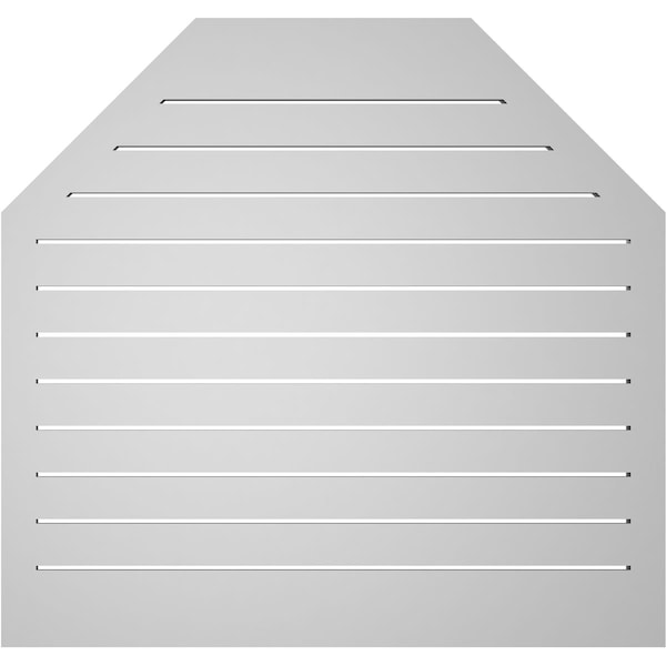 Ekena Millwork Octagonal Top Surface Mount PVC Gable Vent w/ 2"W x 2"P Brickmould Sill Frame, 38"W x 36"H - GVPOT38X3603SF