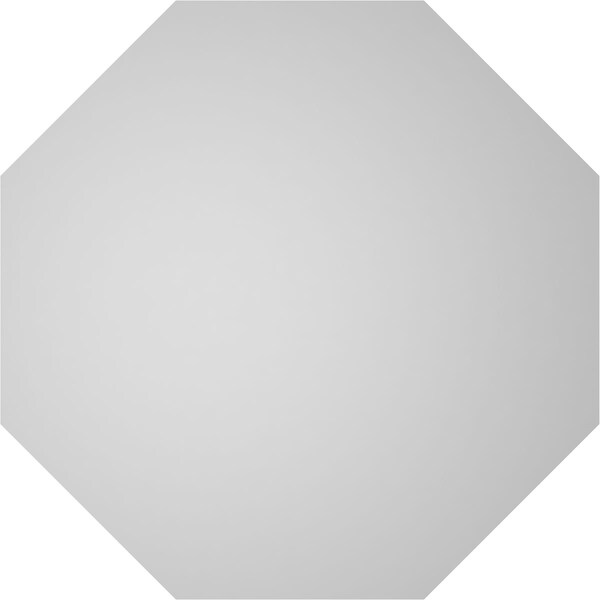 Ekena Millwork Octagonal Surface Mount PVC Gable Vent w/ 2"W x 1-1/2"P Brickmould Frame, 38"W x 38"H - GVPOC38X3802SN