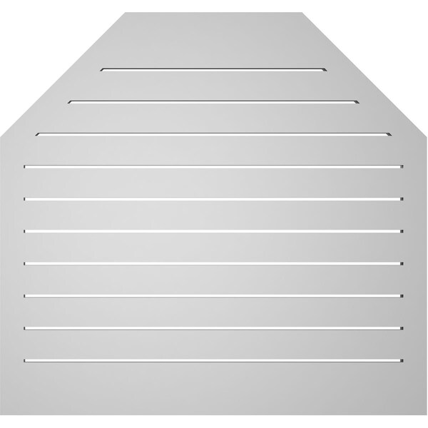 Ekena Millwork Octagonal Top Surface Mount PVC Gable Vent w/ 2"W x 2"P Brickmould Sill Frame, 36"W x 34"H - GVPOT36X3403SF