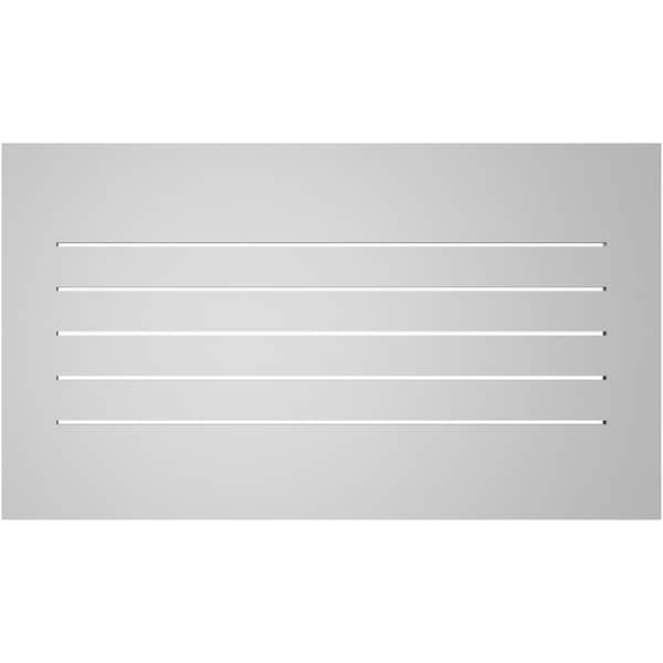 Ekena Millwork Vertical Surface Mount PVC Gable Vent: Functional, w/ 3-1/2"W x 1"P Standard Frame, 42"W x 24"H - GVPVE42X2401SF