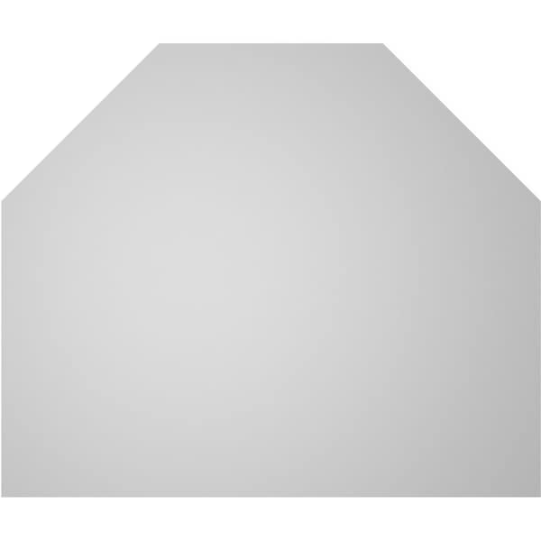 Ekena Millwork Octagonal Top Surface Mount PVC Gable Vent w/ 2"W x 2"P Brickmould Sill Frame, 38"W x 32"H - GVPOT38X3203SN