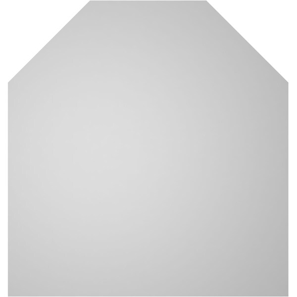 Ekena Millwork Octagonal Top Surface Mount PVC Gable Vent w/ 3-1/2"W x 1"P Standard Frame, 36"W x 38"H - GVPOT36X3801SN