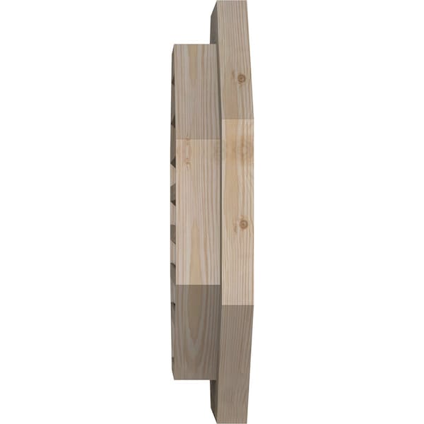Ekena Millwork Octagonal Gable Vent Primed, Functional, Pine Gable Vent w/ Brick Mould Face Frame, 30"W x 30"H - GVWOC30X3000SFPPI