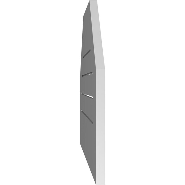 Ekena Millwork Octagonal Top Surface Mount PVC Gable Vent: Functional, w/ 3-1/2"W x 1"P Standard Frame, 32"W x 22"H - GVPOT32X2201SF