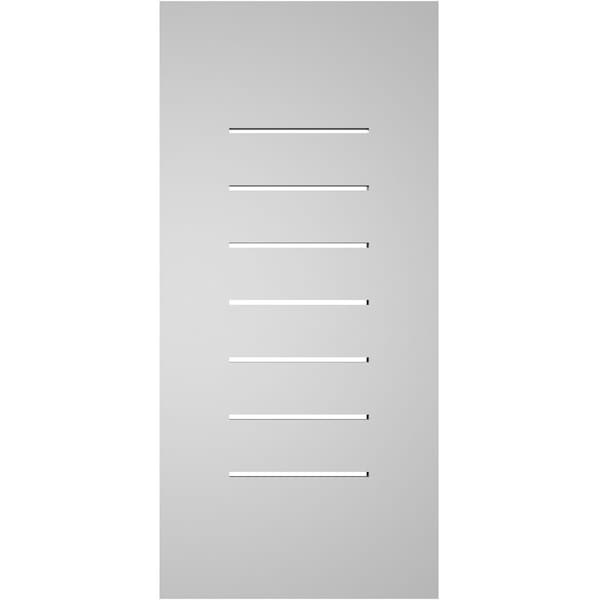Ekena Millwork Vertical Surface Mount PVC Gable Vent: Functional, w/ 3-1/2"W x 1"P Standard Frame, 14"W x 30"H - GVPVE14X3001SF