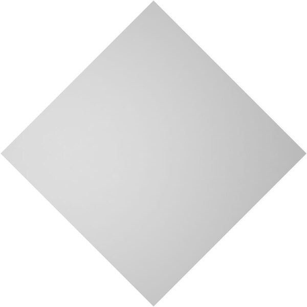 Ekena Millwork Diamond Surface Mount PVC Gable Vent: Functional, w/ 2"W x 1-1/2"P Brickmould Frame, 42"W x 42"H - GVPDI42X4202SF