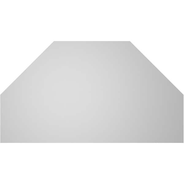 Ekena Millwork Octagonal Top Surface Mount PVC Gable Vent w/ 2"W x 2"P Brickmould Sill Frame, 36"W x 20"H - GVPOT36X2003SN