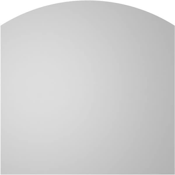 Ekena Millwork Arch Top Surface Mount PVC Gable Vent: Functional, w/ 2"W x 1-1/2"P Brickmould Frame, 34"W x 34"H - GVPAR34X3402SF