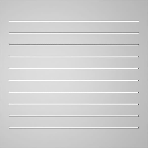 Ekena Millwork Vertical Surface Mount PVC Gable Vent: Functional, w/ 2"W x 2"P Brickmould Sill Frame, 34"W x 34"H - GVPVE34X3403SF