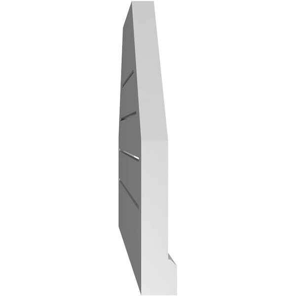 Ekena Millwork Octagonal Top Surface Mount PVC Gable Vent w/ 2"W x 2"P Brickmould Sill Frame, 32"W x 18"H - GVPOT32X1803SF