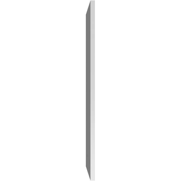 Ekena Millwork Vertical Surface Mount PVC Gable Vent: Non-Functional, w/ 3-1/2"W x 1"P Standard Frame, 12"W x 40"H - GVPVE12X4001SN