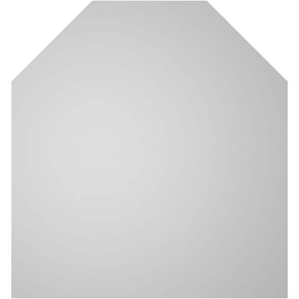 Ekena Millwork Octagonal Top Surface Mount PVC Gable Vent w/ 2"W x 2"P Brickmould Sill Frame, 26"W x 28"H - GVPOT26X2803SN