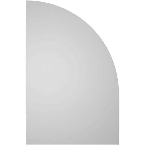 Ekena Millwork Quarter Round Top Left Surface Mount PVC Gable Vent w/ 2"W x 1-1/2"P Brickmould Frame, 18"W x 28"H - GVPQL18X2802SN