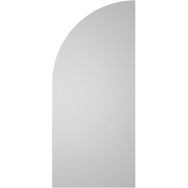 Ekena Millwork Quarter Round Top Right Surface Mount PVC Gable Vent w/ 3-1/2"W x 1"P Standard Frame, 16"W x 36"H - GVPQR16X3601SN