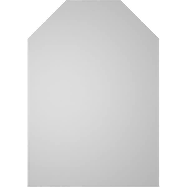 Ekena Millwork Octagonal Top Surface Mount PVC Gable Vent w/ 3-1/2"W x 1"P Standard Frame, 24"W x 34"H - GVPOT24X3401SN