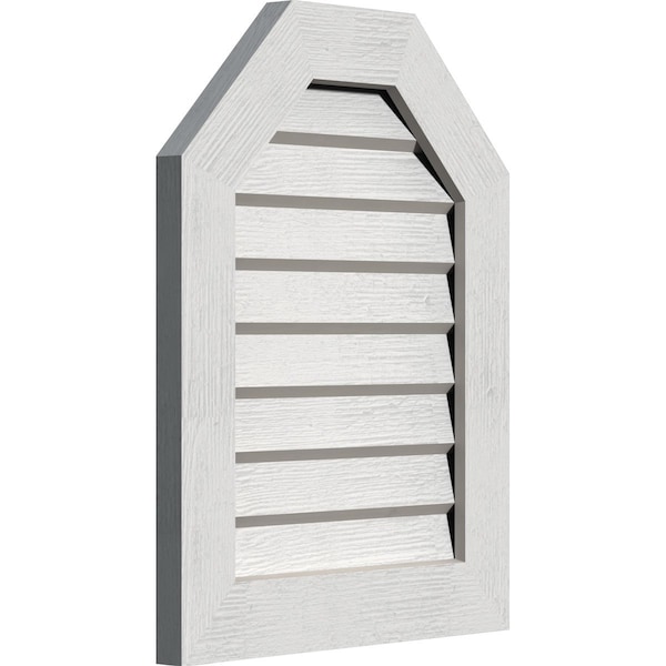 Ekena Millwork Octagonal Top Gable Vent Western Red Cedar Gable Vent w/Decorative Face Frame, 30"W x 32"H - GVWOT30X3202RDPWR