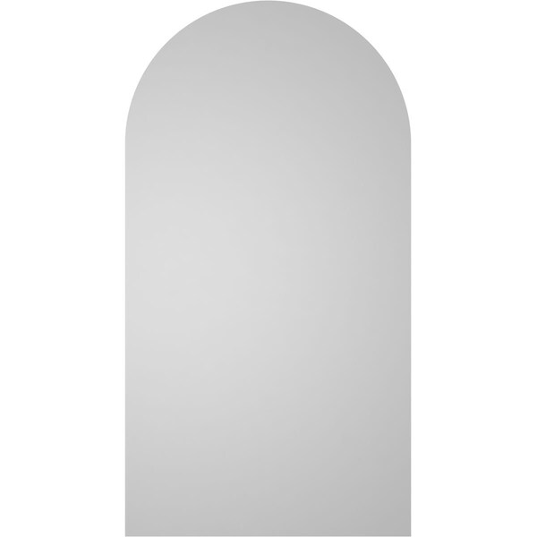 Ekena Millwork Round Top Surface Mount PVC Gable Vent: Non-Functional, w/ 3-1/2"W x 1"P Standard Frame, 16"W x 30"H - GVPRT16X3001SN