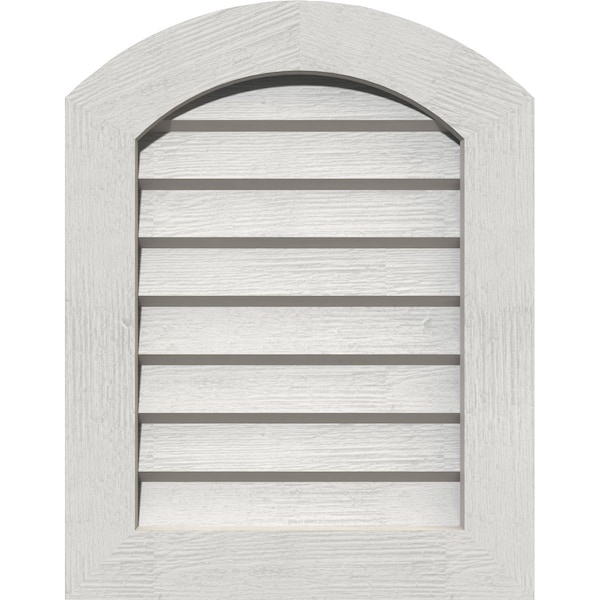 Ekena Millwork Arch Top Gable Vent Non-Functional Western Red Cedar Gable Vent w/Decorative Face Frame, 16"W x 22"H - GVWAR16X2202RDPWR