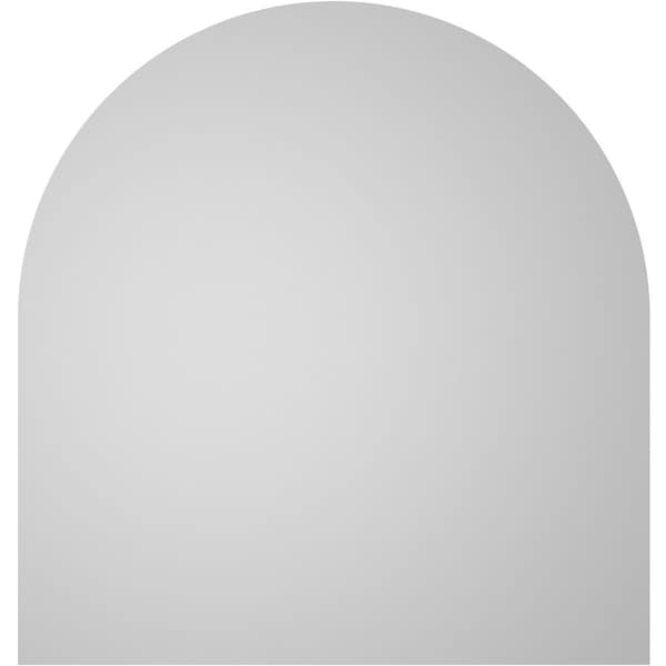 Ekena Millwork Round Top Surface Mount PVC Gable Vent w/ 2"W x 2"P Brickmould Sill Frame, 40"W x 42"H - GVPRT40X4203SN