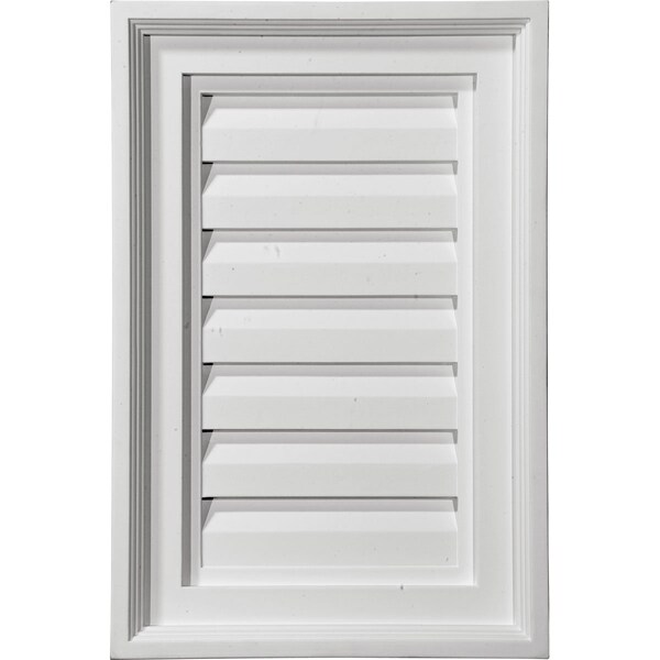 Ekena Millwork Vertical Urethane Gable Vent Louver, Non-Functional, 15"W x 12"H - GVVE15X12D