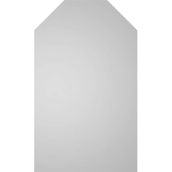 Ekena Millwork Octagonal Top Surface Mount PVC Gable Vent w/ 2"W x 2"P Brickmould Sill Frame, 18"W x 30"H - GVPOT18X3003SN