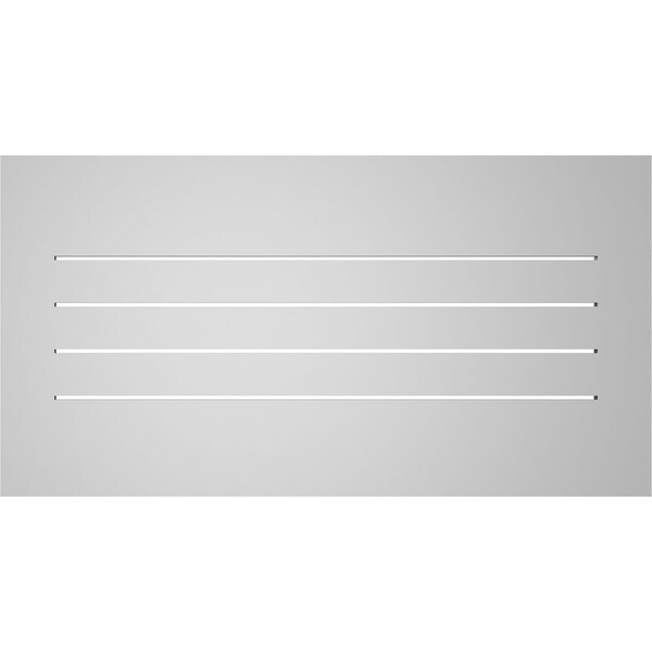Ekena Millwork Vertical Surface Mount PVC Gable Vent: Functional, w/ 3-1/2"W x 1"P Standard Frame, 42"W x 22"H - GVPVE42X2201SF