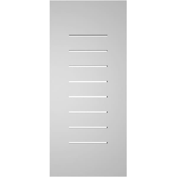 Ekena Millwork Vertical Surface Mount PVC Gable Vent: Functional, w/ 3-1/2"W x 1"P Standard Frame, 14"W x 32"H - GVPVE14X3201SF