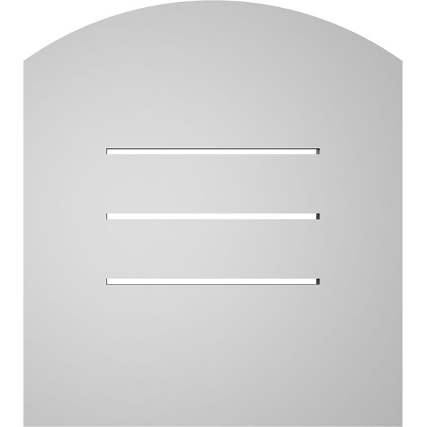 Ekena Millwork Arch Top Surface Mount PVC Gable Vent: Non-Functional, w/ 3-1/2"W x 1"P Standard Frame, 16"W x 16"H - GVPAR16X1601SN