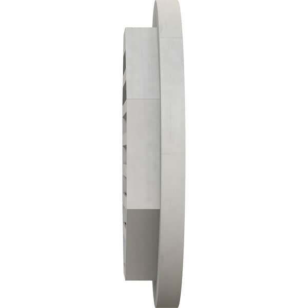 Ekena Millwork Round Gable Vent, Functional, Western Red Cedar Gable Vent w/ Brick Mould Face Frame, 36"W x 36"H - GVWRO36X3600SFPWR