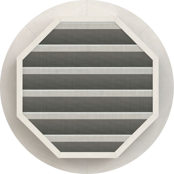 Ekena Millwork Round Gable Vent, Functional, Western Red Cedar Gable Vent w/ Brick Mould Face Frame, 36"W x 36"H - GVWRO36X3600SFPWR