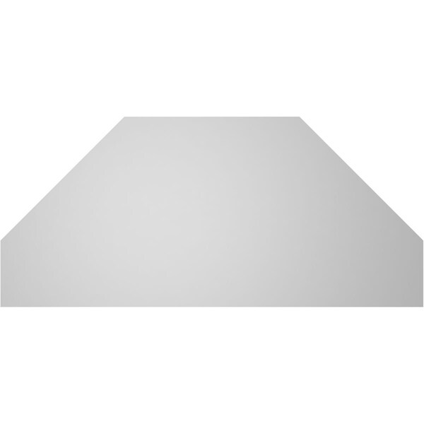 Ekena Millwork Octagonal Top Surface Mount PVC Gable Vent w/ 3-1/2"W x 1"P Standard Frame, 40"W x 18"H - GVPOT40X1801SN