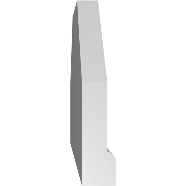 Ekena Millwork Octagonal Top Surface Mount PVC Gable Vent w/ 2"W x 2"P Brickmould Sill Frame, 20"W x 12"H - GVPOT20X1203SN