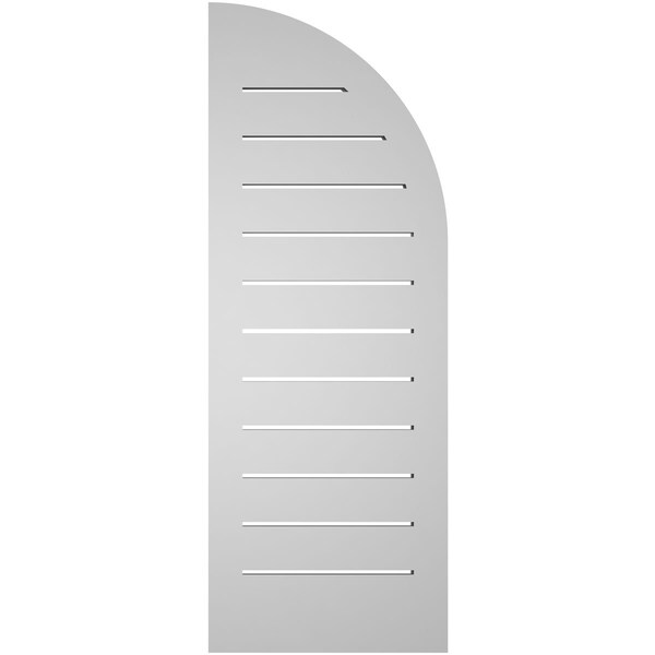 Ekena Millwork Quarter Round Top Left Surface Mount PVC Gable Vent w/ 2"W x 2"P Brickmould Sill Frame, 14"W x 38"H - GVPQL14X3803SF