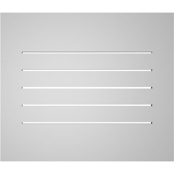 Ekena Millwork Vertical Surface Mount PVC Gable Vent: Functional, w/ 3-1/2"W x 1"P Standard Frame, 28"W x 24"H - GVPVE28X2401SF