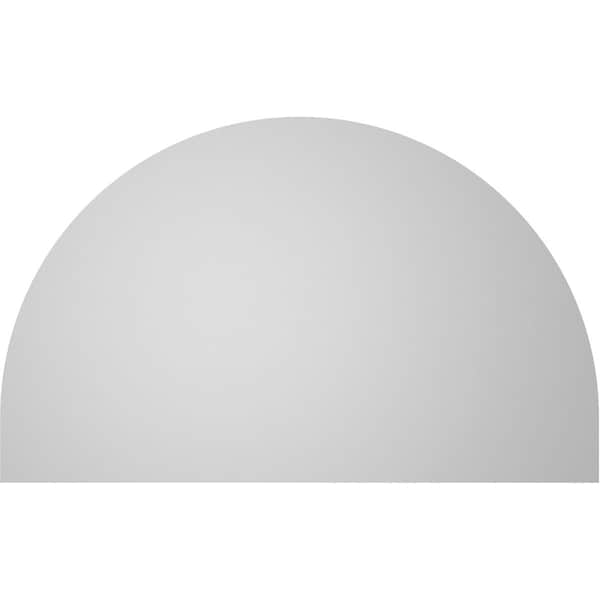 Ekena Millwork Round Top Surface Mount PVC Gable Vent w/ 2"W x 1-1/2"P Brickmould Frame, 36"W x 22"H - GVPRT36X2202SN