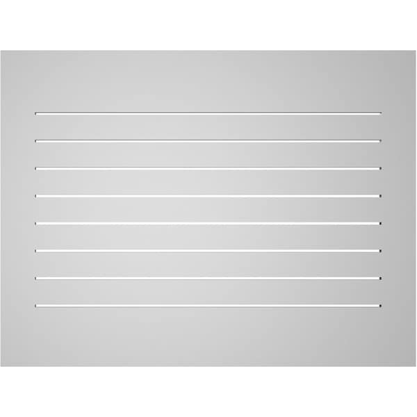 Ekena Millwork Vertical Surface Mount PVC Gable Vent: Functional, w/ 3-1/2"W x 1"P Standard Frame, 42"W x 32"H - GVPVE42X3201SF