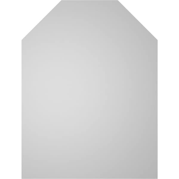 Ekena Millwork Octagonal Top Surface Mount PVC Gable Vent w/ 2"W x 1-1/2"P Brickmould Frame, 32"W x 42"H - GVPOT32X4202SN