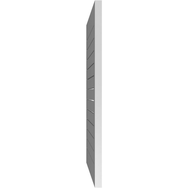 Ekena Millwork Vertical Surface Mount PVC Gable Vent: Functional, w/ 2"W x 1-1/2"P Brickmould Frame, 24"W x 40"H - GVPVE24X4002SF